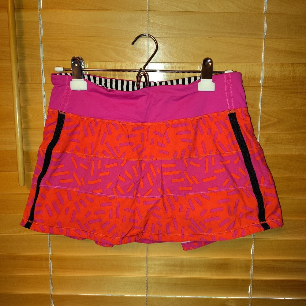 Special Edition Lululemon Athletica Orange and Pink Skirt